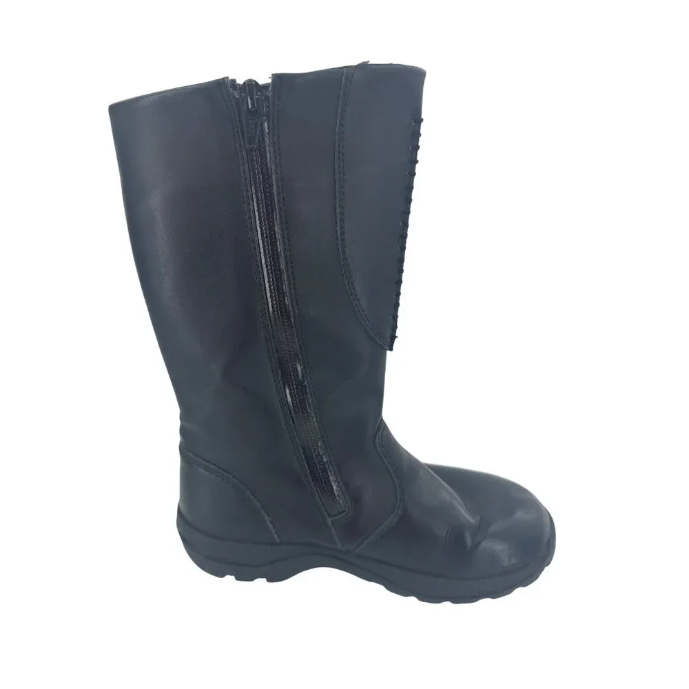 Keen Bern Girls Size 1 Waterproof Leather Knee-High Boots Zipper & Buckle